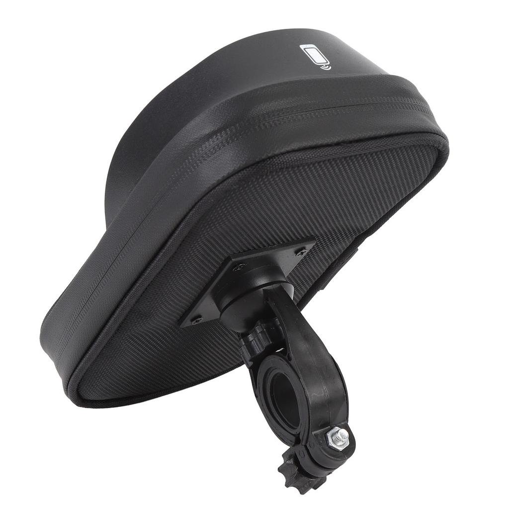 Cycle Phone Front Frame Bag Water Proof 360° Rotation Front Visor Design Touch Screen Cycle Phone Holder Case Handlebar Type Black