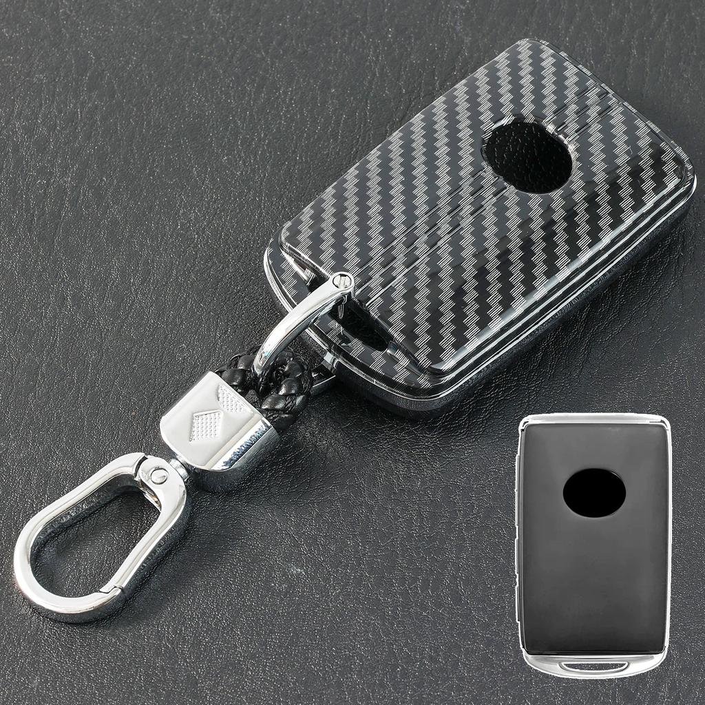 For Mazda 3 6 CX30 CX50 MX5 CX3 CX5 CX9 2021 2022 2023 Remote Carbon Fiber 2 3 4 Button Key Fob Cover Case Shell Holder Protect