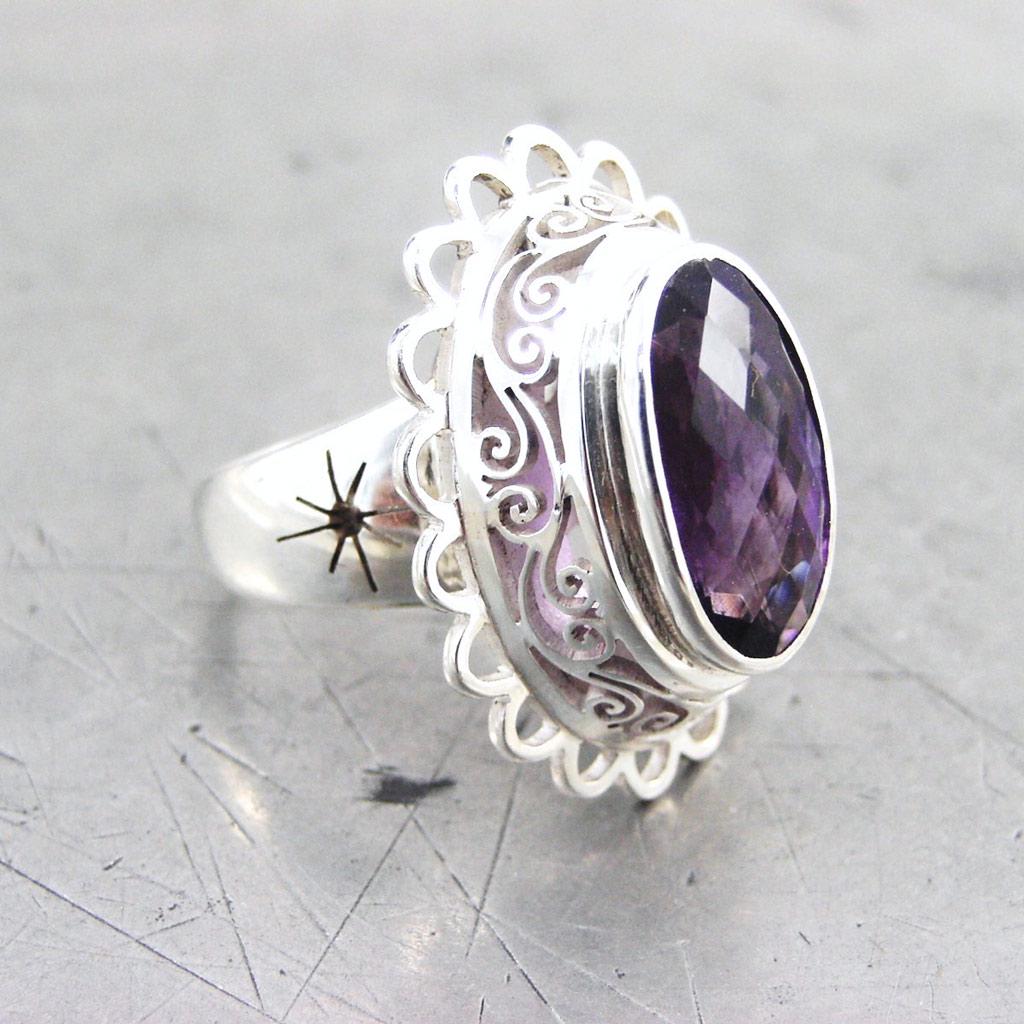 Amethyst 'Heaven' Silver Ring