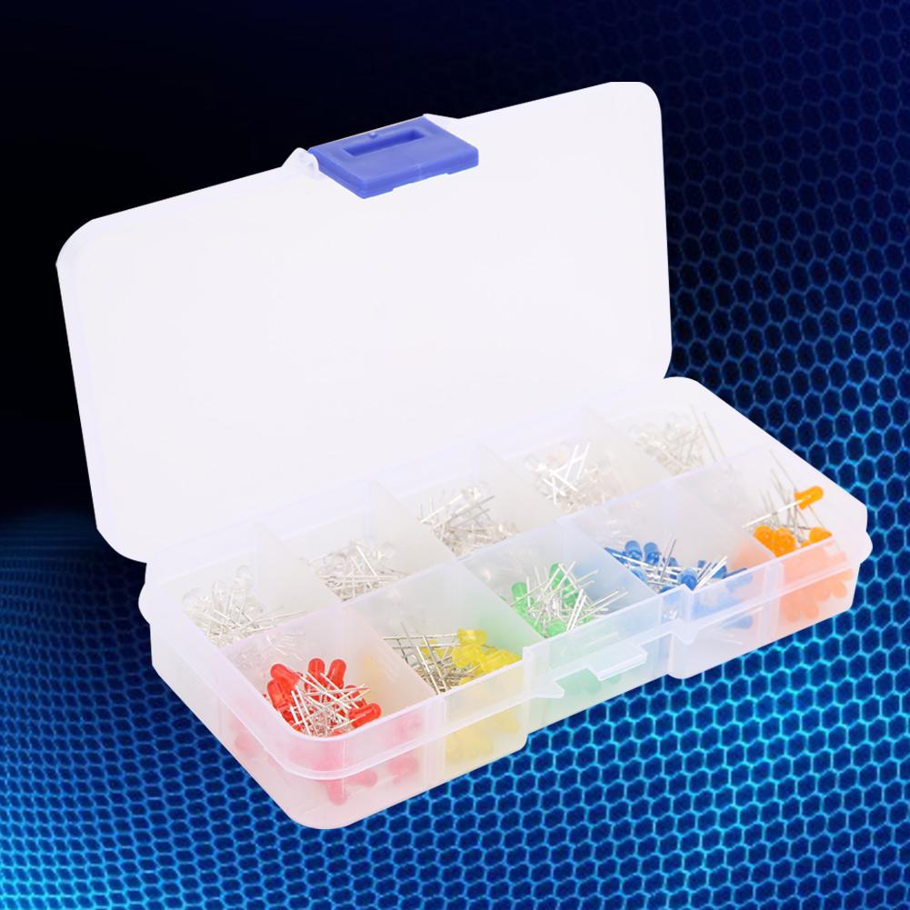 300Pcs Diode 6 Color LED Light  Small Luminous In Line Lamp Beads Red Green Yellow