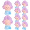 10Pcs Smooth Resin Mermaid Statue Artistic Home Decor Desktop Tabletop Fish Tank Car Dashboard Garden Sand Table Mini Beach