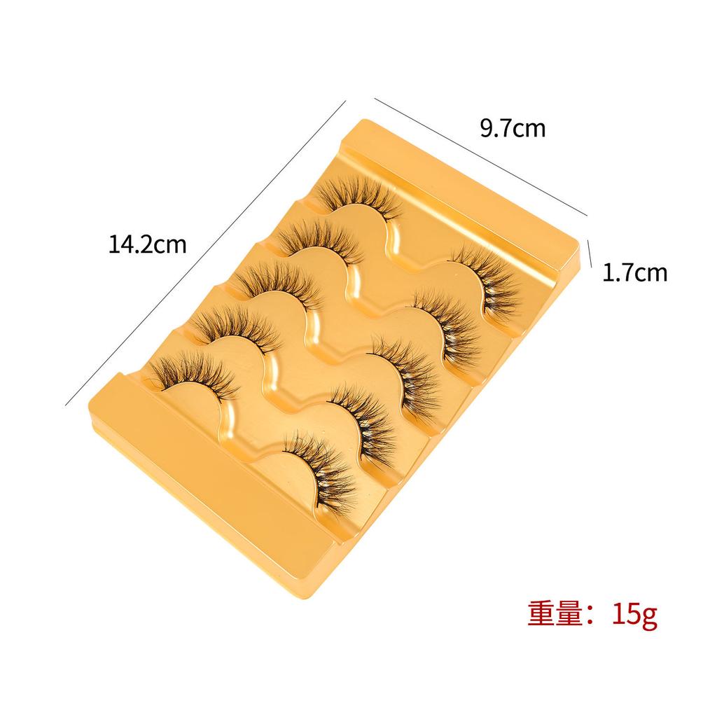5 Pairs of Half-eye False Eyelashes 5d A Whole Cluster of Black Stems Fluffy Multi-layer Fox Eyelashes 2026