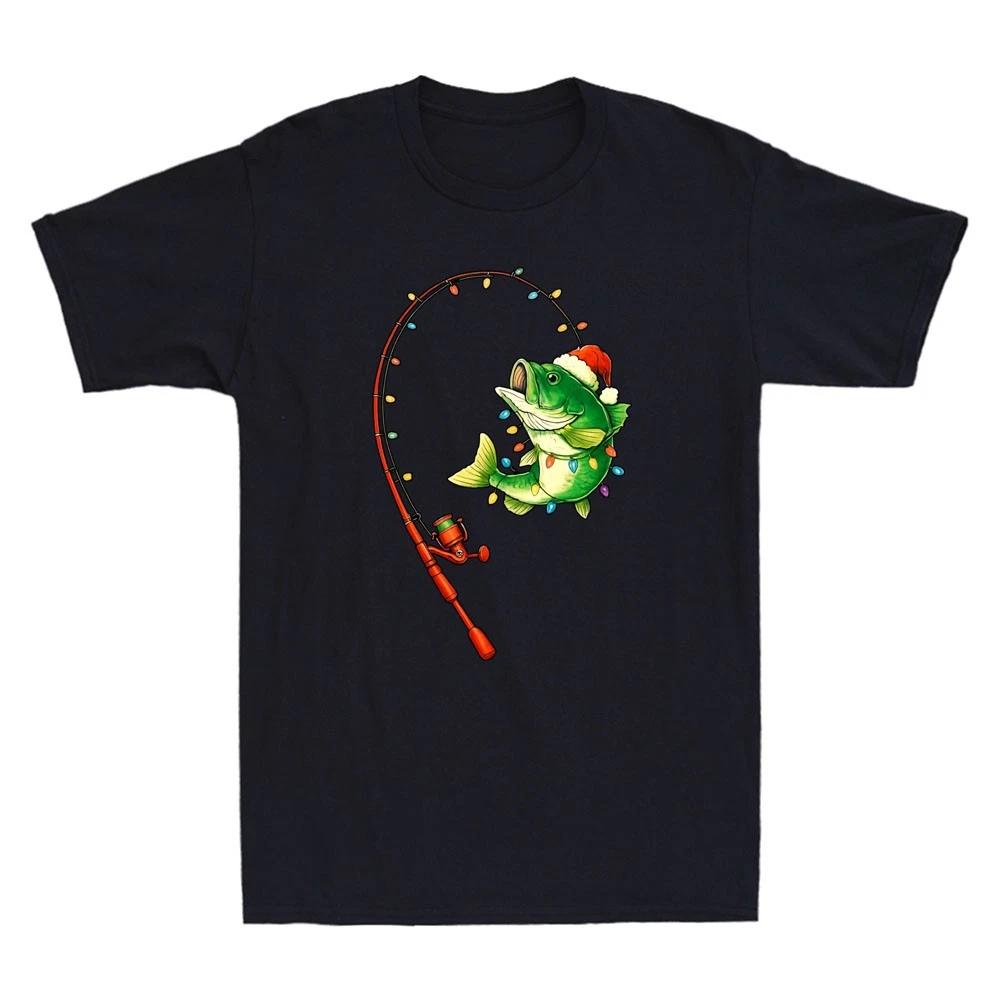 Dad Bass Fish Funny Christmas Fishing Graphic Vintage Men s Short Sleeve T-Shirt XS