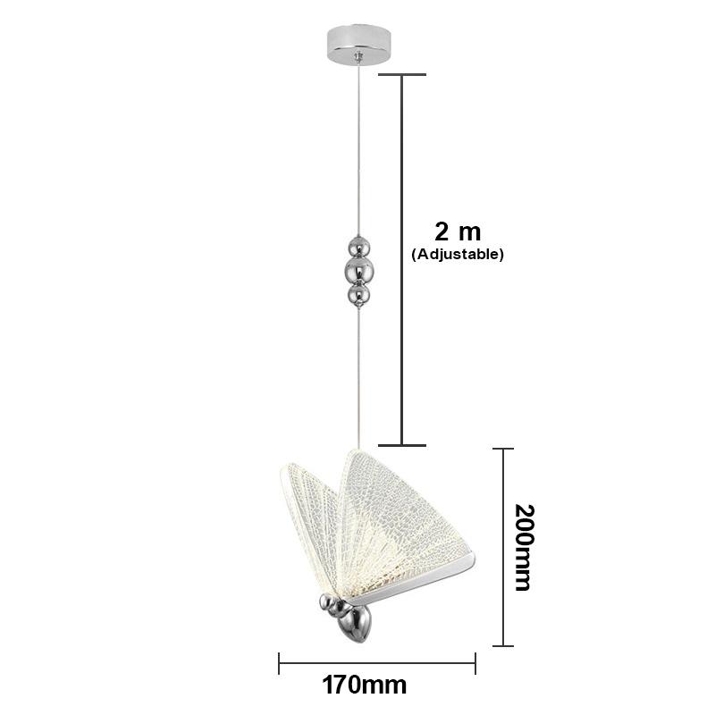 

Подвесные светильники Butterfly Led Nordic Hanging Lamp Indoor Lighting For Bedside Living Dining Room Kitchen Pendente iluminação Natural light