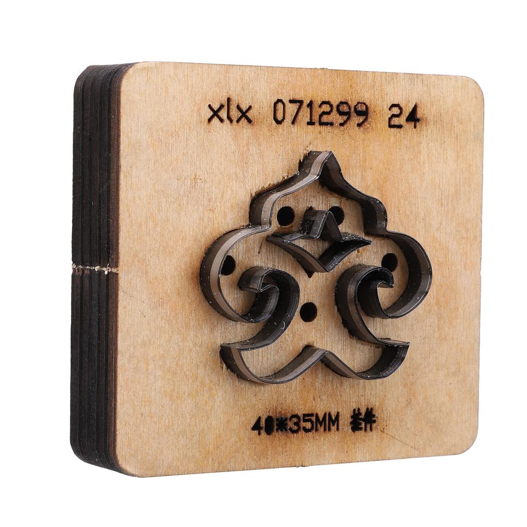 Leather Cutting Die with Wooden Base Alloy Steel Punching Cutter for Leatherwork Fabric Paper