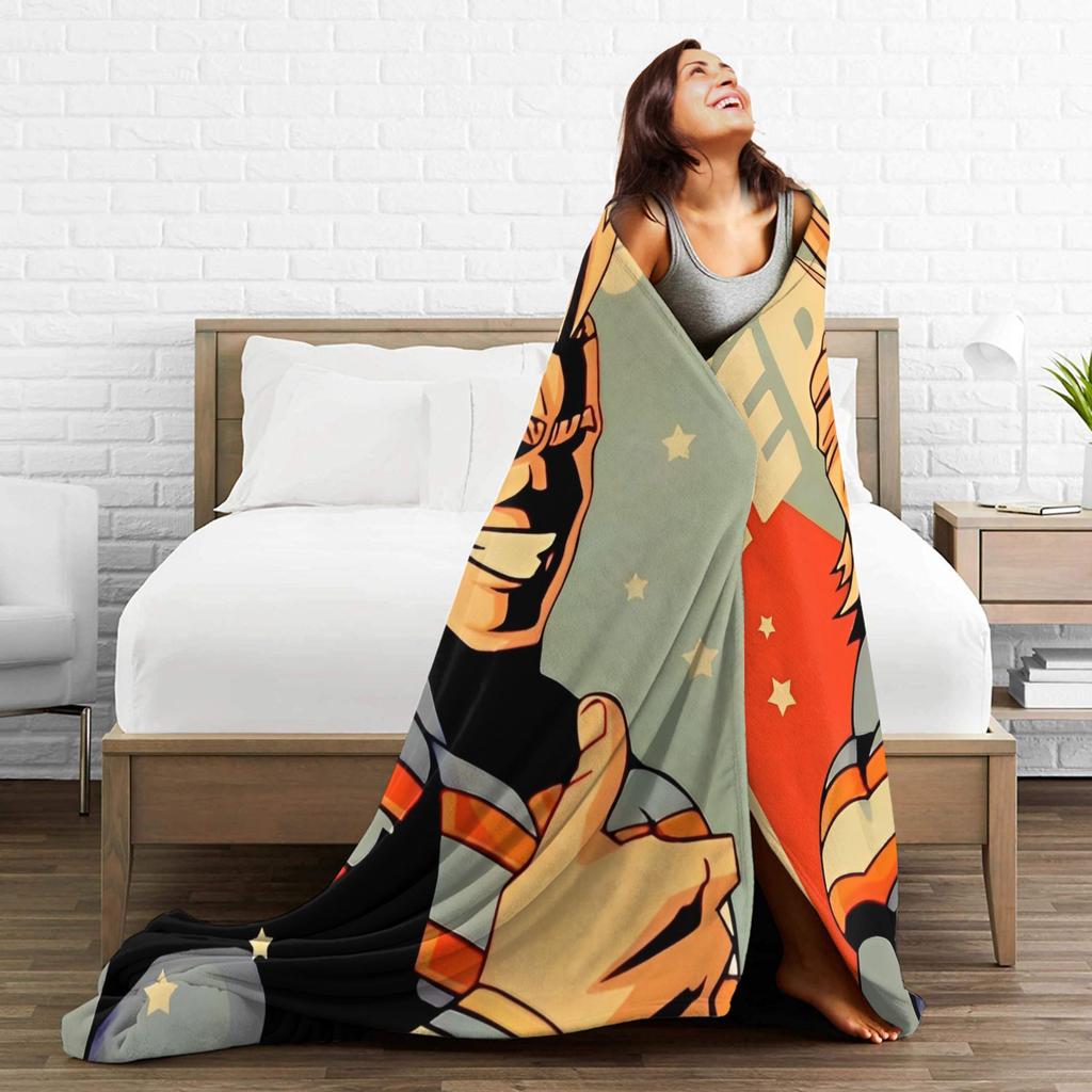 My Hero Academia All Might Blanket Japanese Anime Flannel Awesome Soft Throw Blanket for Chair Covering Sofa Decoration