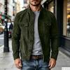 2026 Men's Casual Faux Suede Velvet Jacket - European American Spring/Autumn Style
