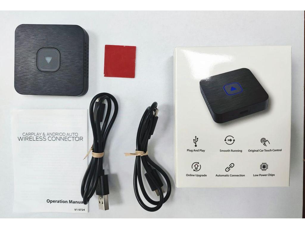 2025 Cross-Border 2-in-1 Wireless CarPlay & Android Auto Adapter