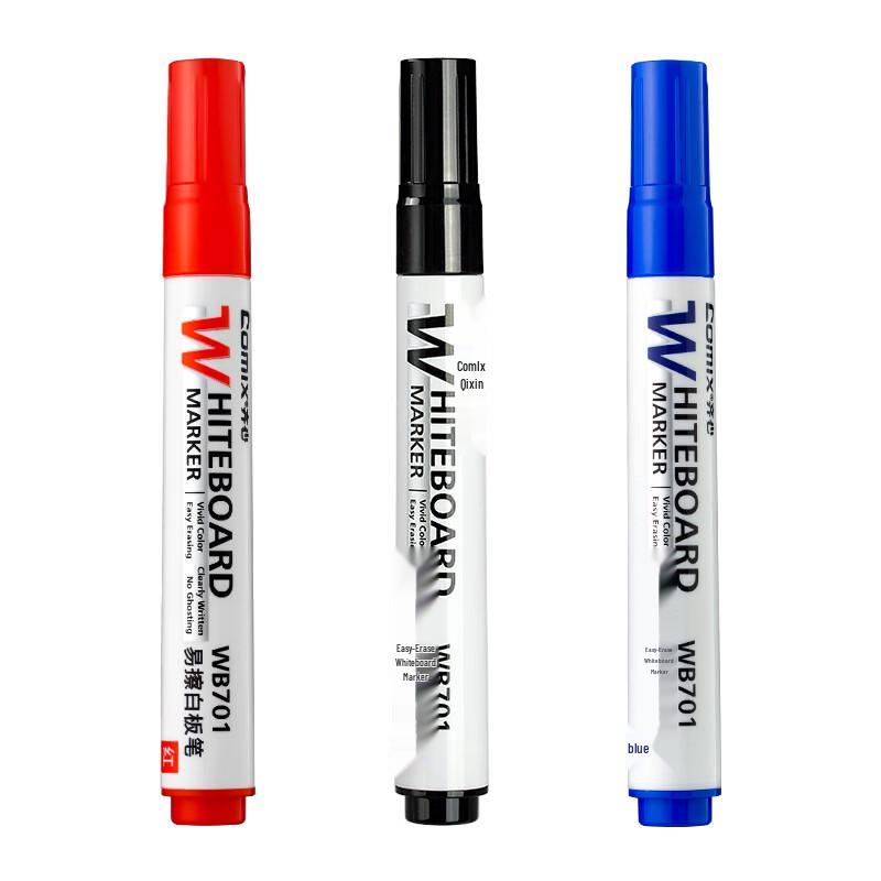 Comix WB701 Blue Erasable Whiteboard Markers (12-Pack) синий