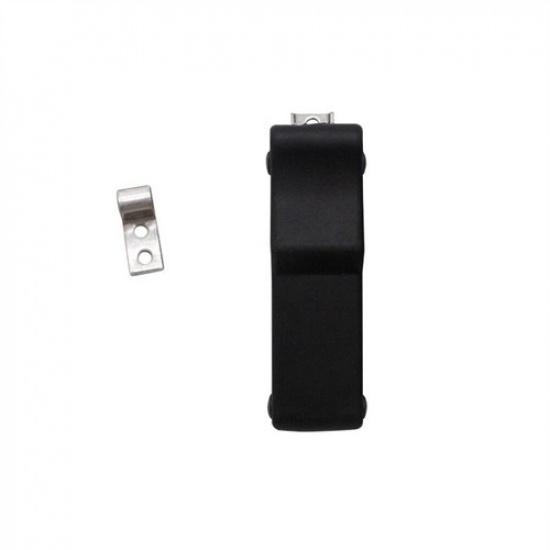 3.8" Flexible Rubber Draw Latch with Keeper For Boat Compartment Cargo Box Black