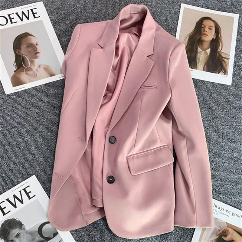 Women's Korean Style Loose Black Suit Jacket - Slimming, Small Size Blazer for Spring and Autumn 2025.