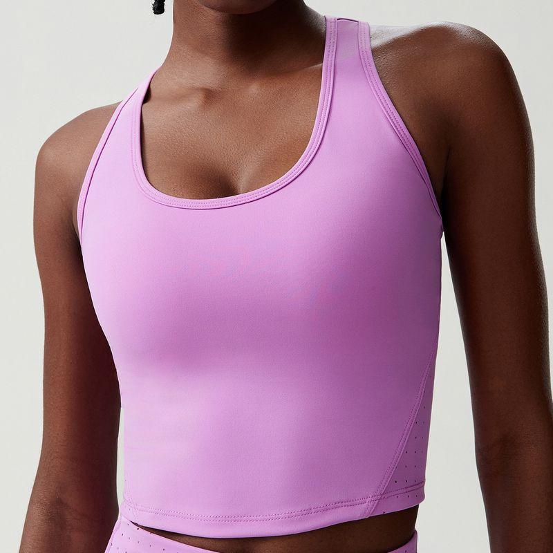 European and American I-Shaped Beauty Back Sports Vest Mesh Breathable Yoga Bra High Strength Shockproof Running Fitness Bra Women