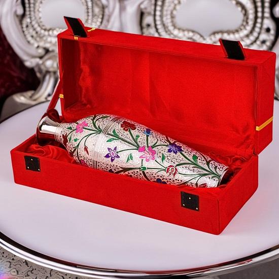 Brass Flower Vase for Home Decor, Living Room Metal Table Showpiece, Wedding Couple, Anniversary, Housewarming, Diwali Gift Item 30.48 Cm, Multicolour