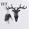 Bathroom Towel Holders Deer Head Wall Hook, Adhesive Antler Decorative Hanger, Modern Stable Load Bearing Hooks Plastic Mount Organizer for