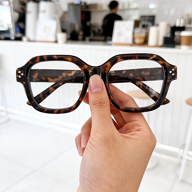 Retro Anti Blue Light Glasses Frame Women Oversized Men Trendy Fashionable Eyeglasses Classic Korean Spectacles