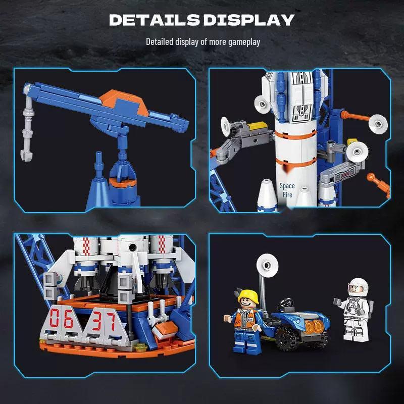 LEGO-Compatible Space Rocket Building Blocks Model - Children's Educational Toy Gift