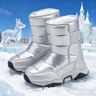 Nouvelle Collection 2025 Bottes de Neige Imperméables pour Garçons et Filles - Coton Épais, Tige Haute, Chaussures d'Extérieur Chaudes pour Enfants