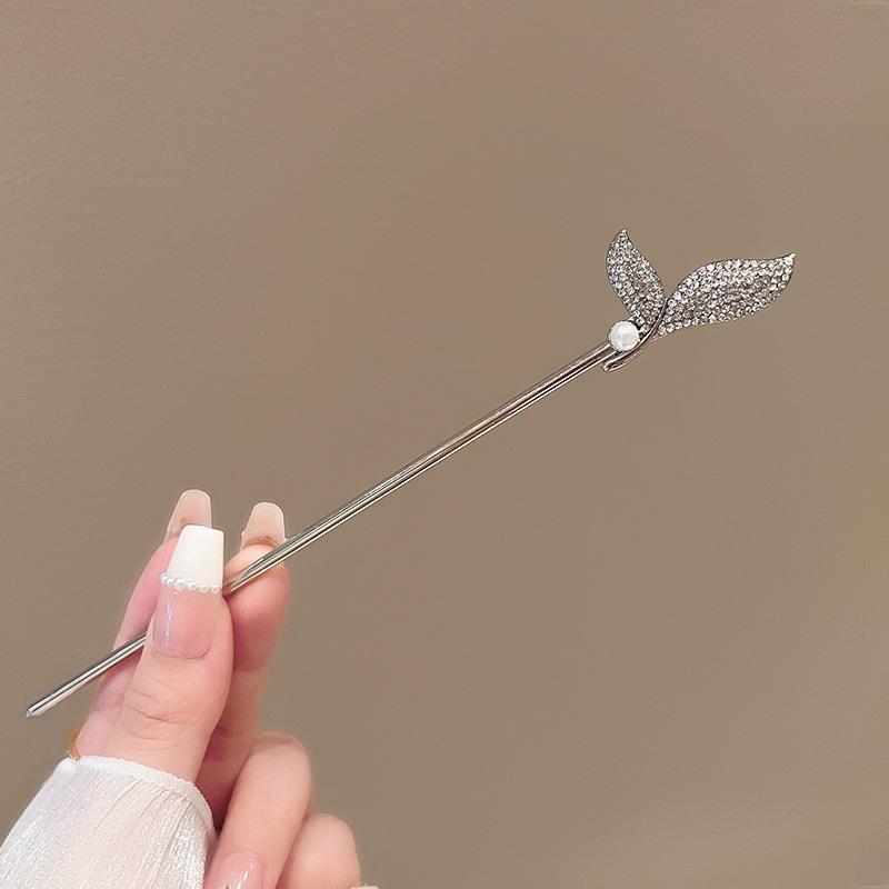 

1pc Elegant Temperament High-end Fish Tail Rhinestone Inlaid Women s Alloy Hairpin Cheongsam Hanfu Niche Fashion Headwear