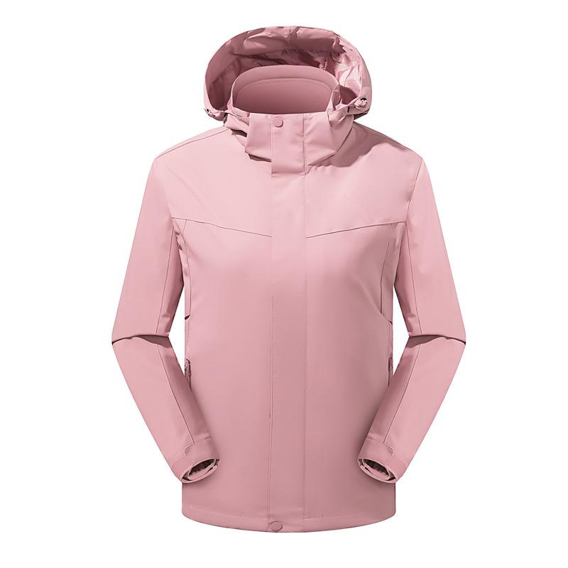 3-in-1 jacket men's anti-oil, windproof and warm silver fox velvet jacket women's outdoor work clothes