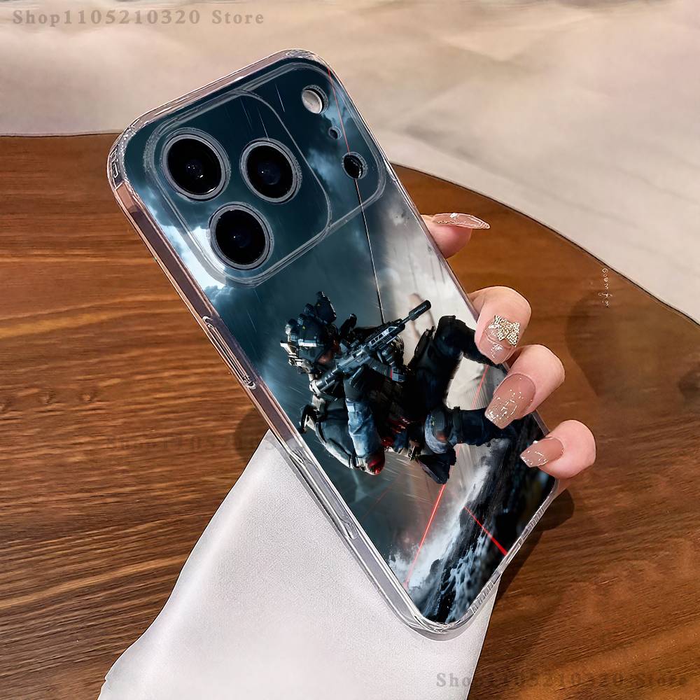 Game Delta Force Phone Case For iPhone 16,15,17,12,13,14,11 Max,Pro,Plus,X,XS,XR,SE4,E Mini Transparent Cover