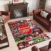 Arsenal Customize Your Name Floor Rug Office Rug Design for Outdoor Balcony Foyer Playrooms Anti-slip Rug Anime Office Decor