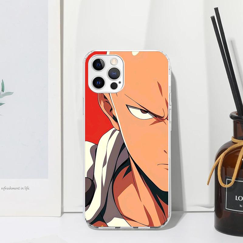 One P-Punch-Man Saitama King Phone Case For Iphone 17 Air 16 15 Plus 16E 14 Pro Max 13 Mini 12 11 7 8 SE Fundas Soft Back Cover