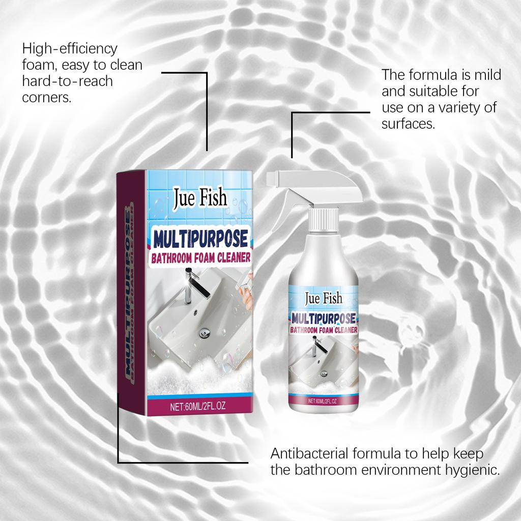Jue Fish Čistič pěny do koupelny Čištění Koupelnové skleněné dveře Vana Skvrny Vodní kámen Čistý Čistič