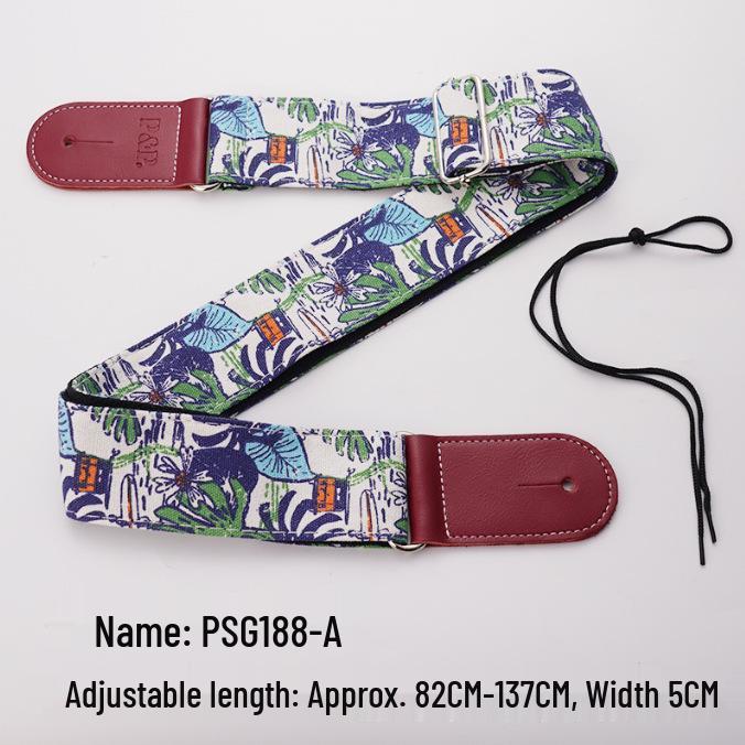 PU Leather Guitar Strap: Acoustic, Electric & Classical - No-Hole, Widened Shoulder Design