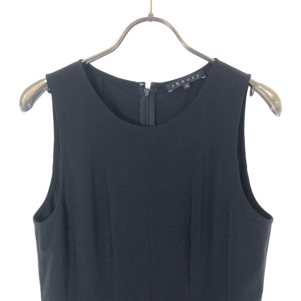 Theory No Sleeve Knee-length Dress 2 Black Back Zip Women Used