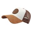 [Buzz Selection] Mesh Cap with Logo, Sporty Casual, Adjustable, Men's & Women's CAQ965 (White Khaki)