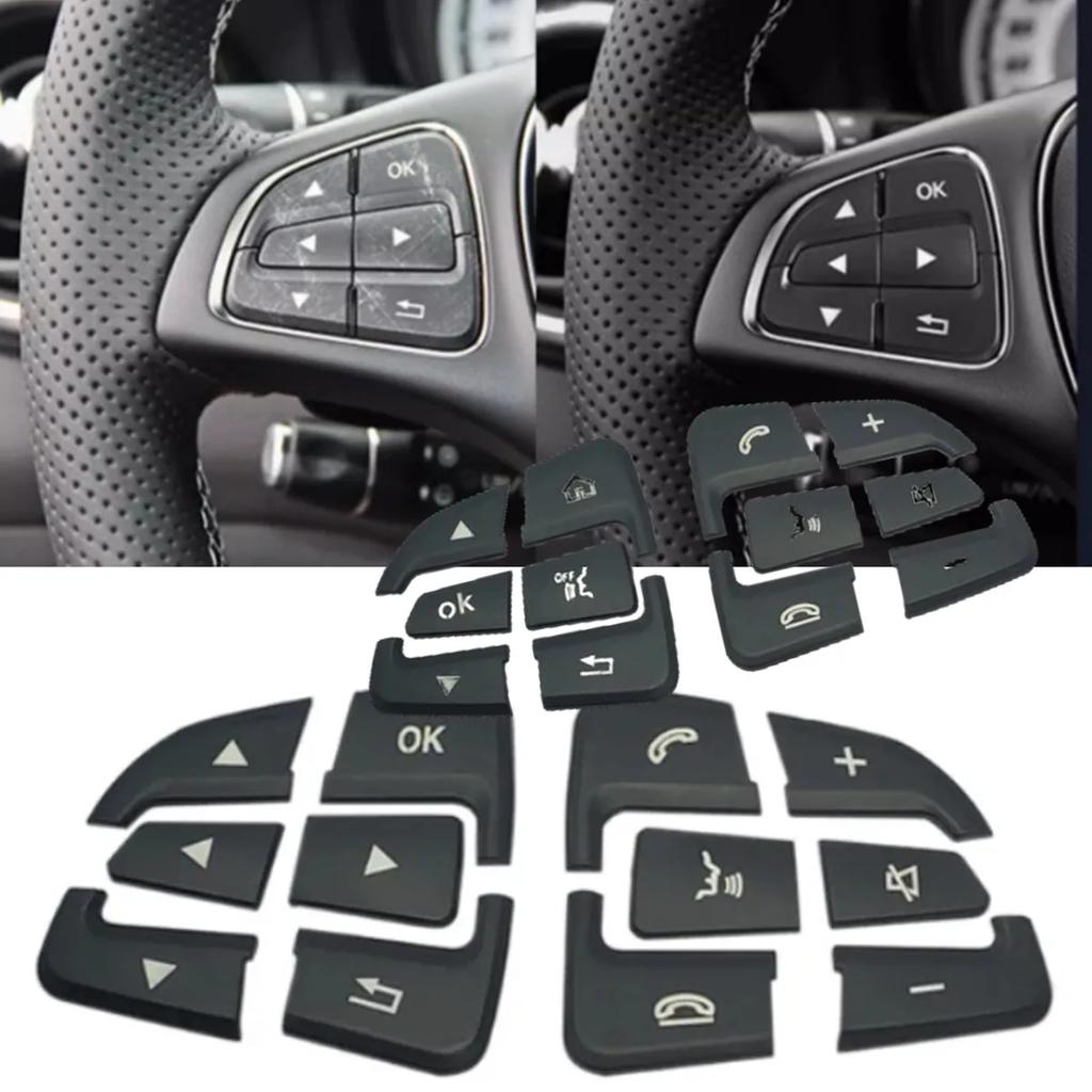 Car Steering Wheel Control Menu Switch Button Cover Trim Stickers For Mercedes Benz GLA CLA GLE GLC GLS CLS W205 W253 C200L