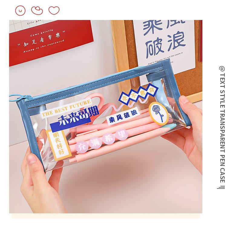 Transparent Large Capacity Pencil Case for Girls - Ideal for Primary and Kindergarten Students