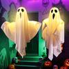 Bendable Hands Ghost Decor Hanging Halloween Decoration Set Spooky Scene with These 19.6 Led Light-up Ghosts for Front Yard