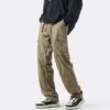 Men Side Zipper Waterproof Loose Cargo Pants Outdoor Casual Sport Straight Trousers Handsome Hiking Pants