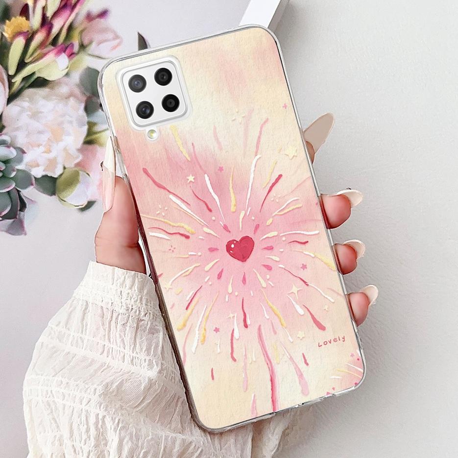 For Samsung Galaxy A22 4G Case Coloful Flowers Painted Cover Soft Slim Phone Case For Samsung A22 A 22 Galaxy A42 5G Fundas Bags
