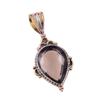 Natural Smoky Quartz 925 Solid Sterling Silver TwoTone Gift Pendant 1.50" k4w26