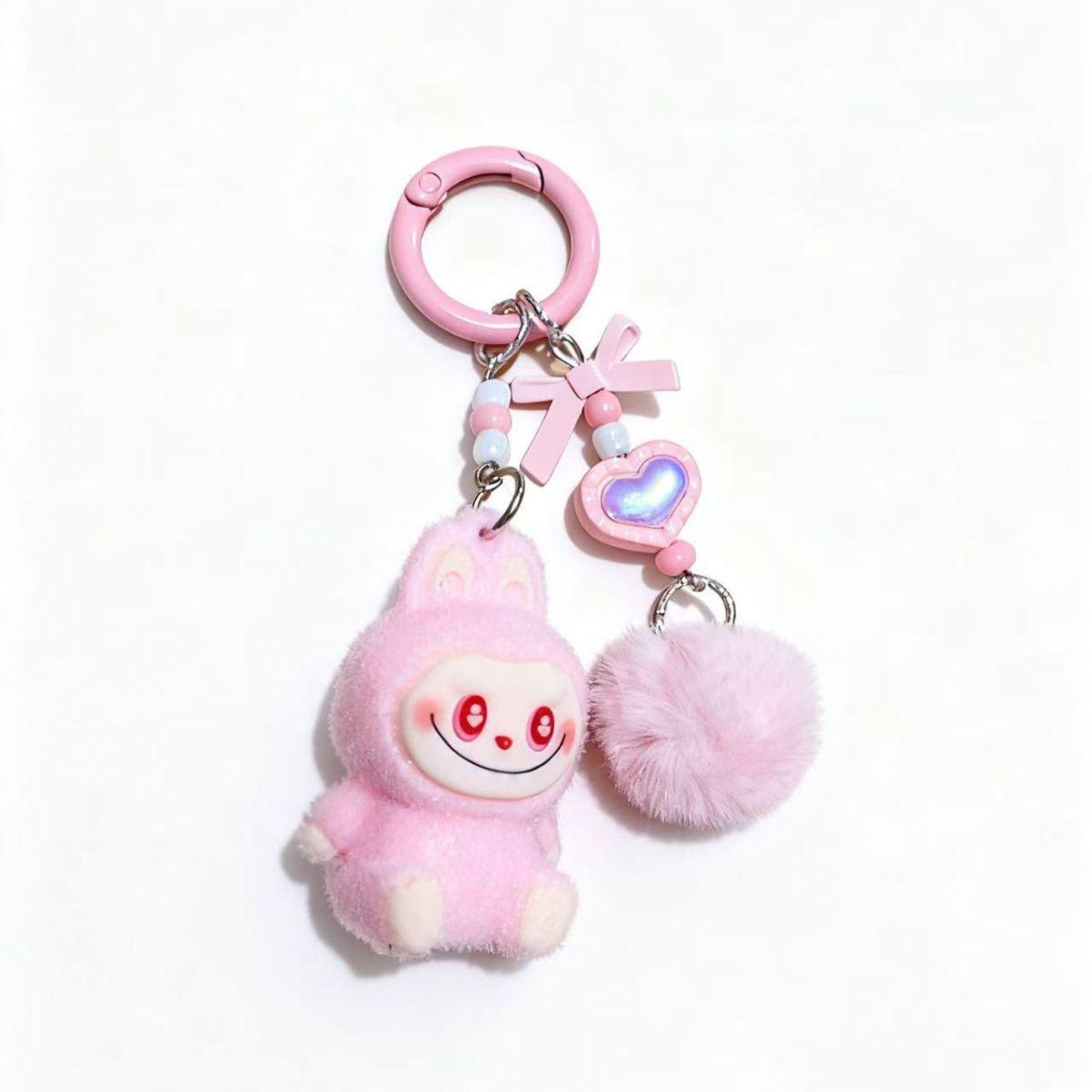 New Plush Fabric Pendant Girl s Bag Handmade Cute Student Doll Pendant Keychain Best Friend Gift