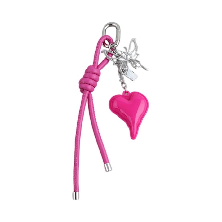 Elegant Phone Charm Bows Bag Pendant for Backpack Purseand Handbag Wallet Stylish Heart Keychain Accessory for Women