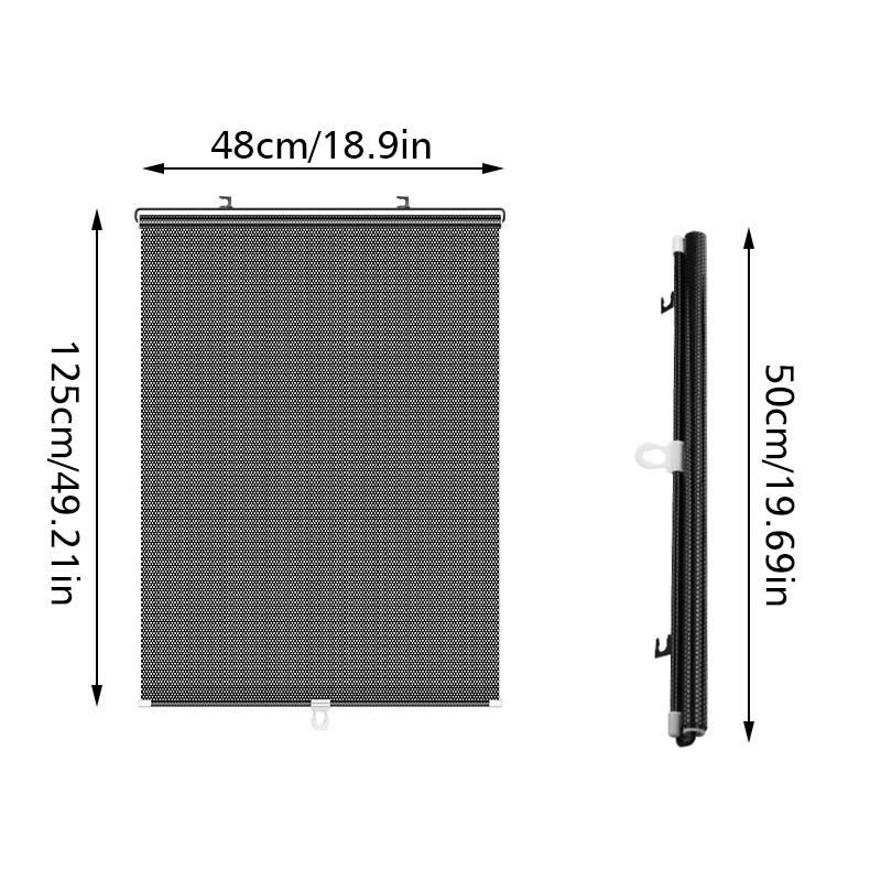 1PC Curtains Multiple Sizes Telescopic Shading Roller Blinds Easy To Install Sunscreen Home Shading Sunshade Durable Summer