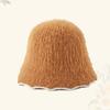 Face Revealing Small Knitted Hat Knitted Basin Hat Sweet Plush Fisherman Hat  Outdoor