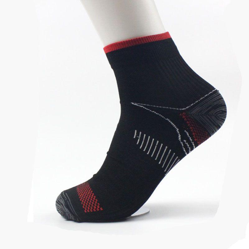 

Plantar Compression Socks Fasciitis Air Travel Foot Heel Pain Socks Relief Black&Red