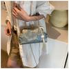 Chinese Style Embroidered Clutch Bag Silk Women's Fashion Shoulder Crossbody Bag with Shell Lock Chain