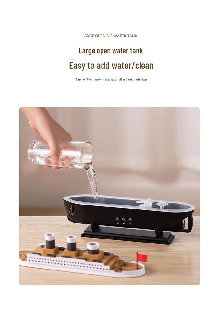 Retro Steamboat Aromatherapy Ultrasonic Jellyfish Mist Humidifier