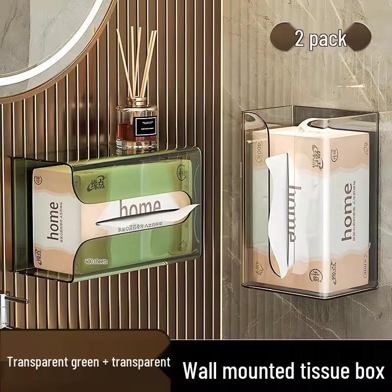 Drill-Free Bathroom Tissue Box & Storage Shelf