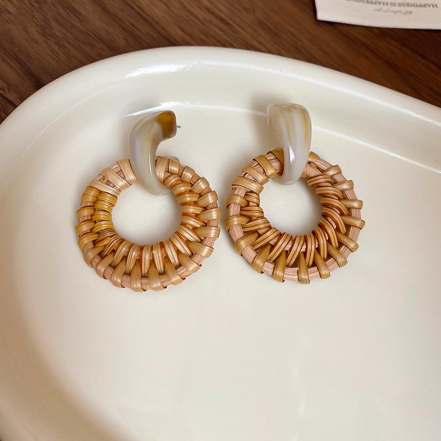 Bohemian Ethnic Style Feathers Fringed Earrings Ear Hooks Personalized Vacation Wind Ears