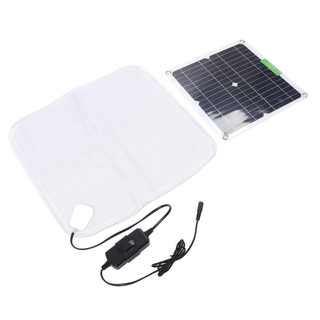 Solar Panel Heating Blanket 12V 50W Rapid Uniform Heating Soft Portable Pet Heating Pad for Car
