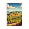 1pc Tuscany Italy Scenic Vintage Metal Tin Sign - Rustic Wall Art for Home, Cafe, Bar, Garden Decor - Ideal Gift for Friends