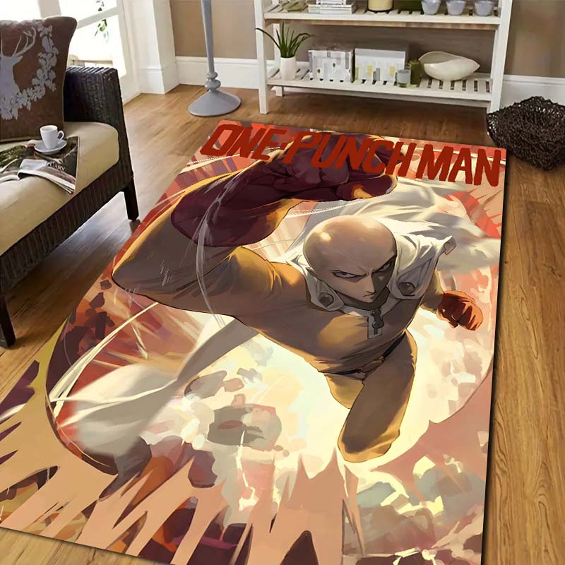One Punch Man Saitama Cartoon Anime Printed Carpet Flannel Yoga Mat Living Room Bedroom Decoration Non slip Toilet Entrance rug