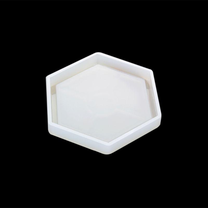 Coaster Silicone Bracket Holder Molds Geometric Shape Hexagonal Square Round Epoxy Resin Bracket for DIY Decoration