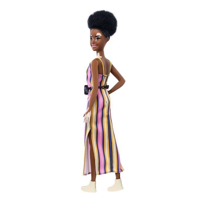 BARBIE Fashionistas Vitiligo Robe Longue Rayée